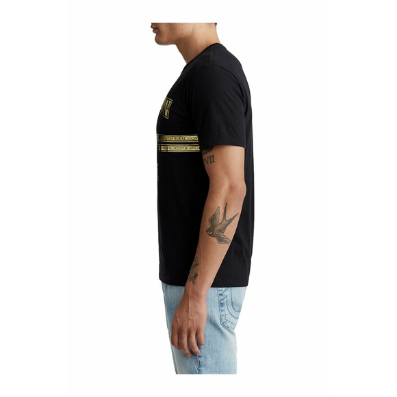True Religon Men's Buddha Gold Metallic Foil Tee - Picture 4 of 6